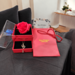 Large Size Soap Rose With Necklace [Red Box]