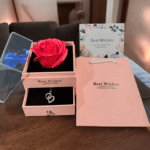 Large Size Soap Rose With Necklace [Pink Box]
