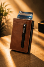 Genesis Leather Premium Coffee Brown RFID Wallet