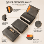 Genesis Leather Blue Edition Smart RFID Wallet - Image 3