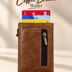 Coffee Brown RFID Wallet