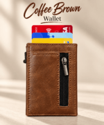 Coffee Brown RFID Wallet